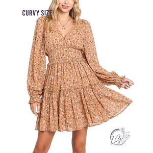 ODDI Curvy Tiered Mini Floral Dress, NEW WITH TAGS! Size 2XL